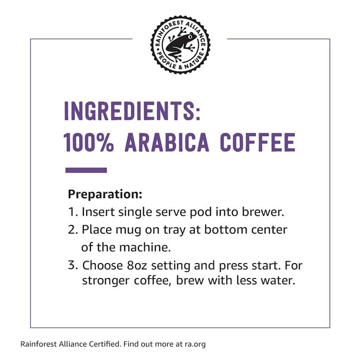 Amazon Brand - Happy Belly Light Roast Coffee Pods, Breakfast Blend, Compatible with Keurig 2.0 K-Cup Brewers, 100 Count