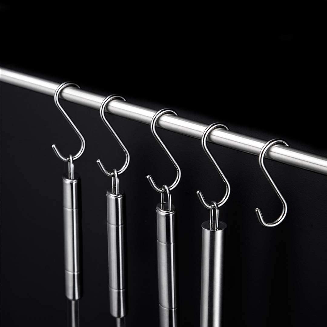 ARTOYS 20-Pack Stainless Steel S Hooks, 3 Inches, 4mm Diameter, 50lbs Load Capacity - Solid Forged, Heavy Duty Hooks for Home, Garage, RV, Outdoor, and Industrial Use