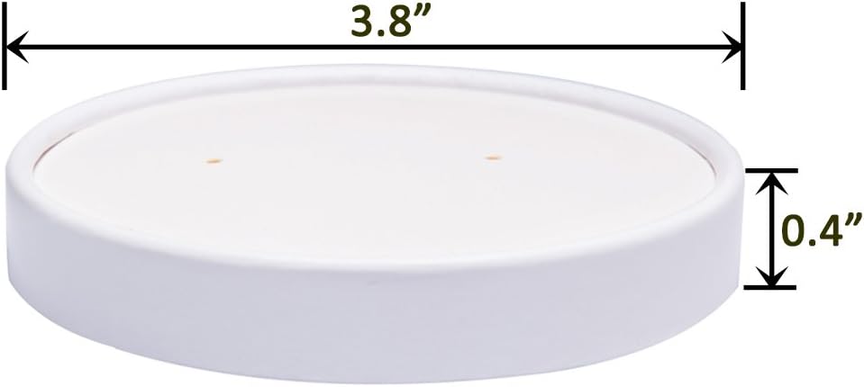 Paper Ice Cream Cups with Lids, Hot/Cold Soup Cups (White, 40, 12 oz)