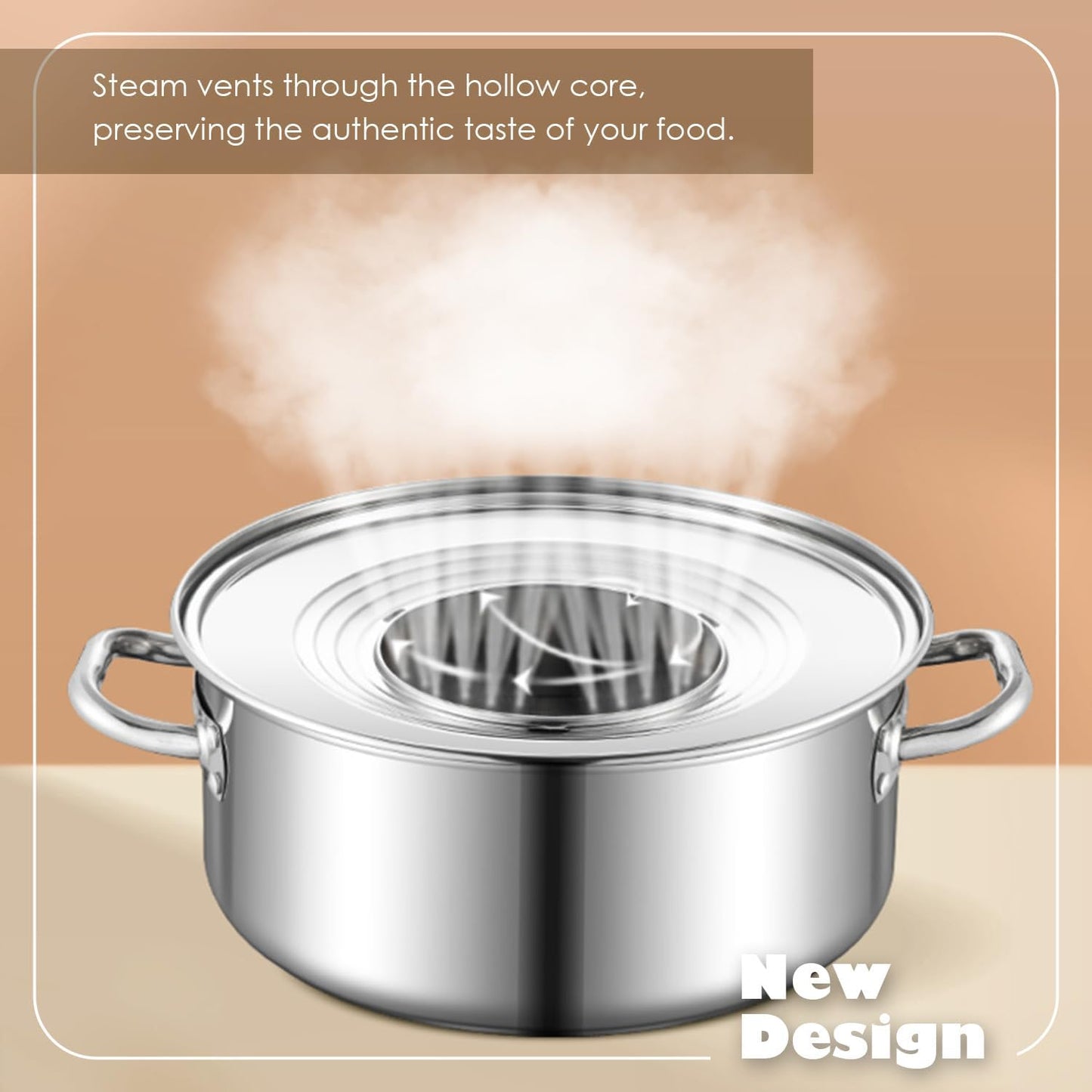 Stainless Steel Steamer Ring, Fits 7 to 12-Inch Bamboo Steamer Baskets, Steaming Adapter for Asian Food, Cooking for Dumpling, Dim Sum, Rice, Veggie, Vegetable, Steam Pot