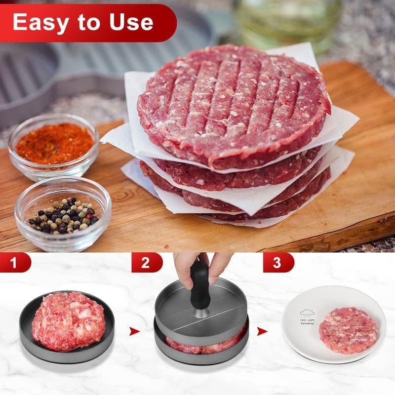 Metal Meat Grinder Attachment for Kitchen Aid Stand Mixer, Sausage Stuffer, Burger Press Maker, Food Processor Accessories for KA machine