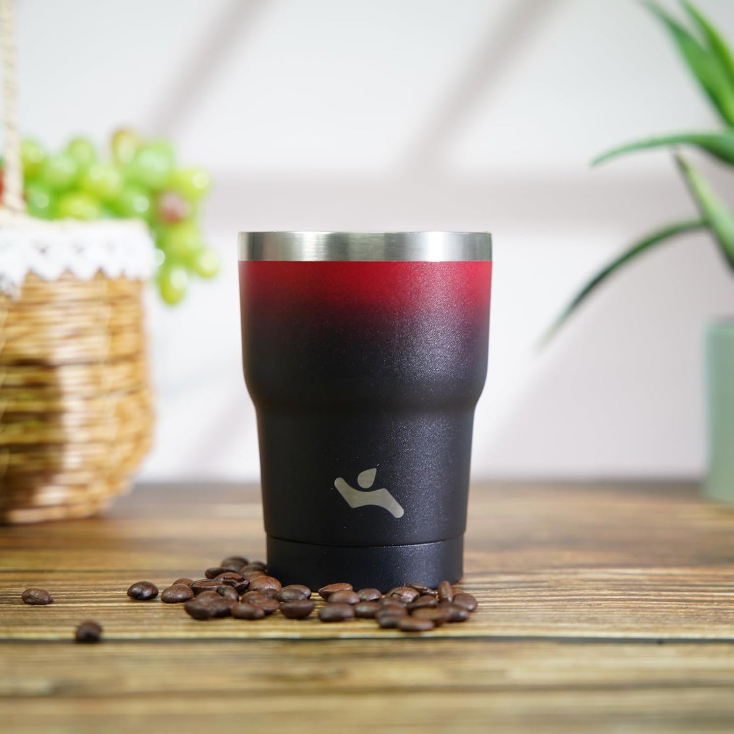 10 oz Tumbler with Handle and 2 Straw 2 Lid, Insulated Water Bottle Stainless Steel Vacuum Cup Reusable Travel Mug,Indigo Black