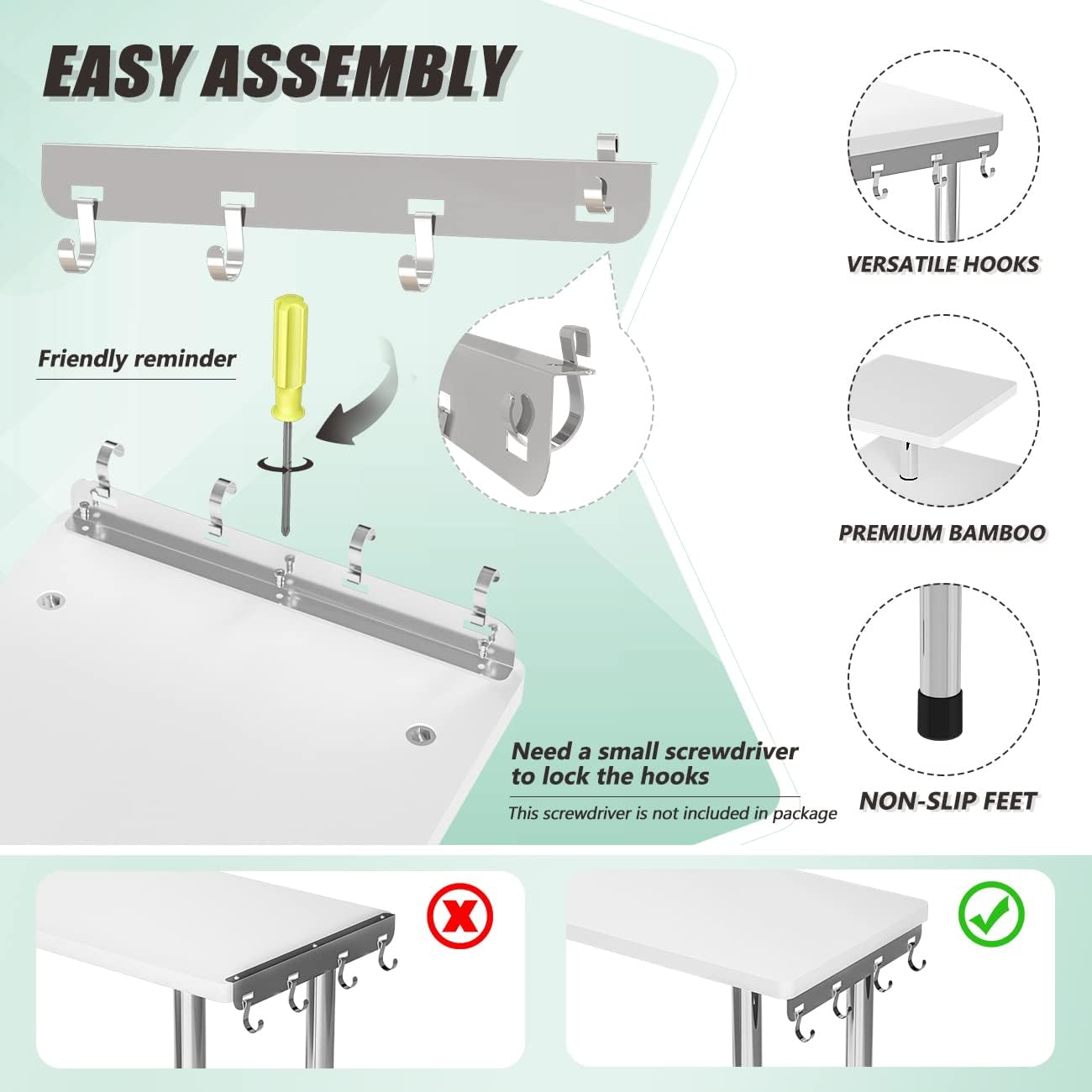 ZHWS Bathroom Counter Organizer Corner Shelf – Bathroom Organization Bamboo 3 Tier Spice Rack Makeup Organizer Bookshelf Space Saving Rack Kitchen Office Living Room (White)