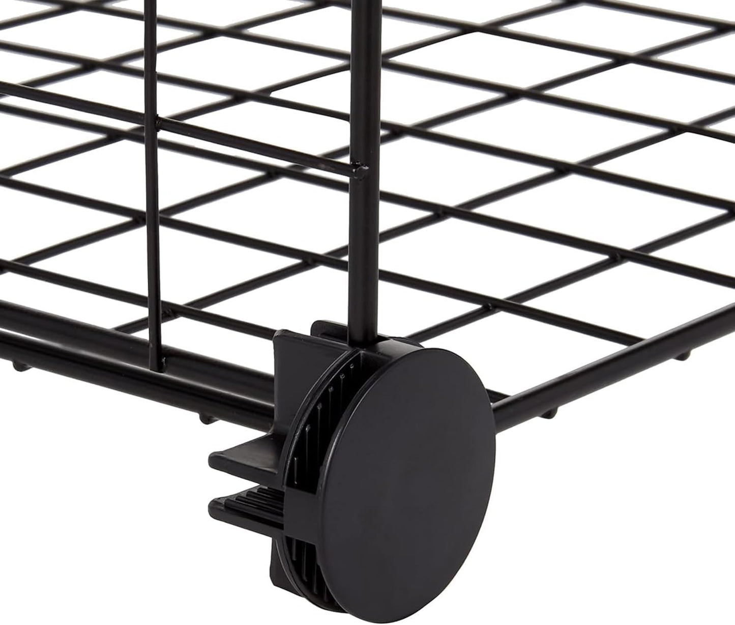 Amazon Basics 4 Cube Storage Organizer - Wire Grid Closet and Shelves, Stackable, Black 14"x14"x14"