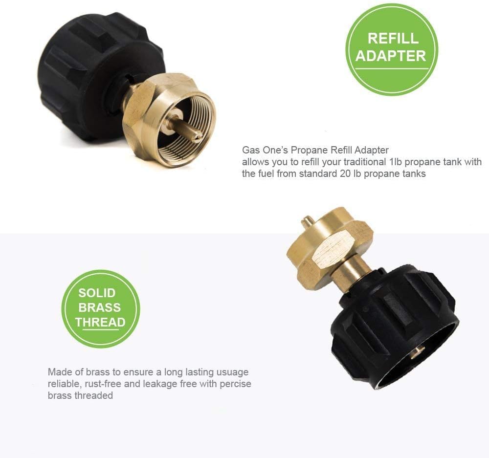 Masterbuilt Portable Propane Grill MB20030819 + GasOne Propane Tank Refill Adapter