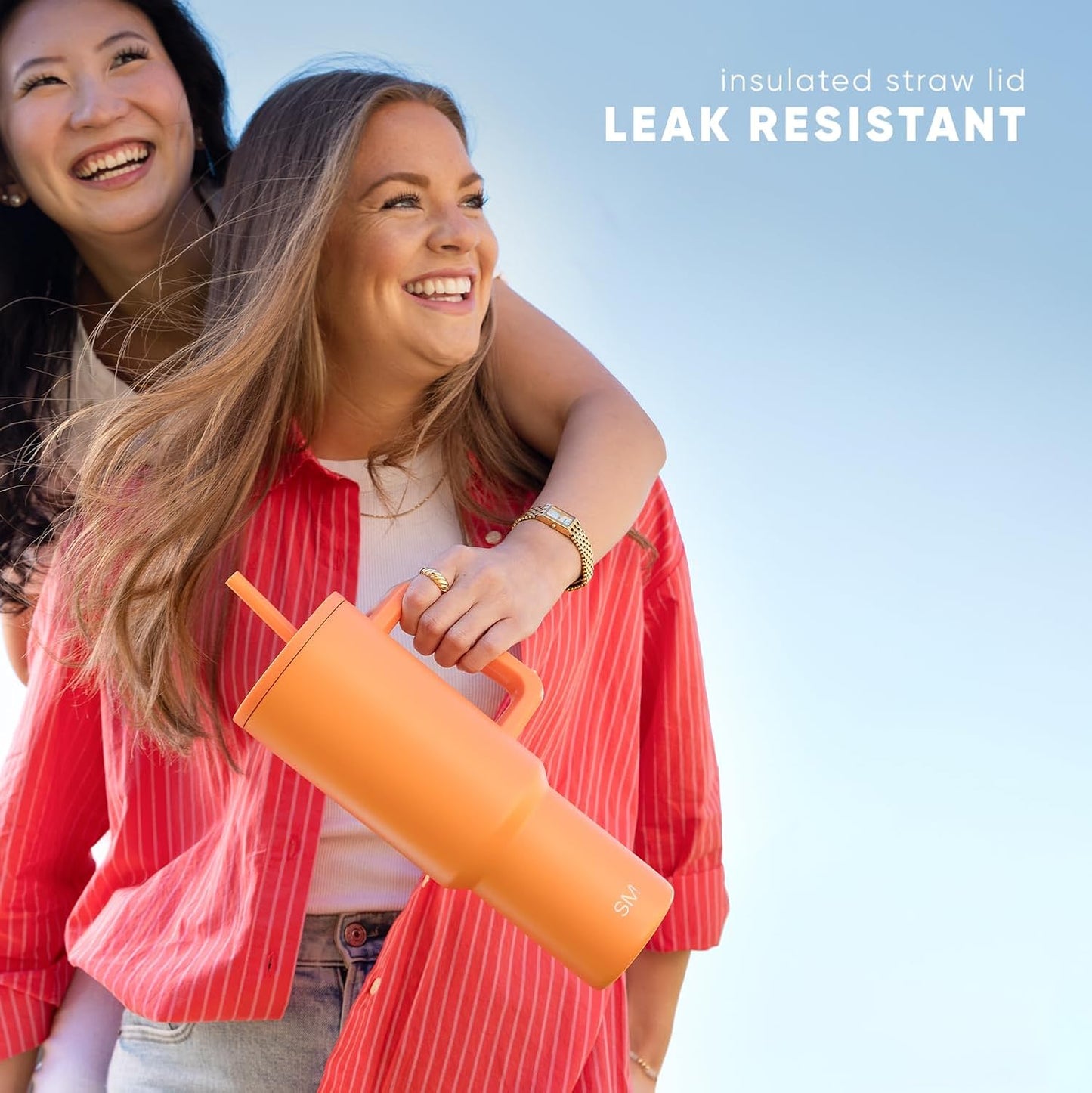 Simple Modern 40 oz Trek Tumbler with Handle and Straw Lid | Cup Holder Friendly Insulated Stainless Steel Travel Mug | Midnight Black (Pack of 12)