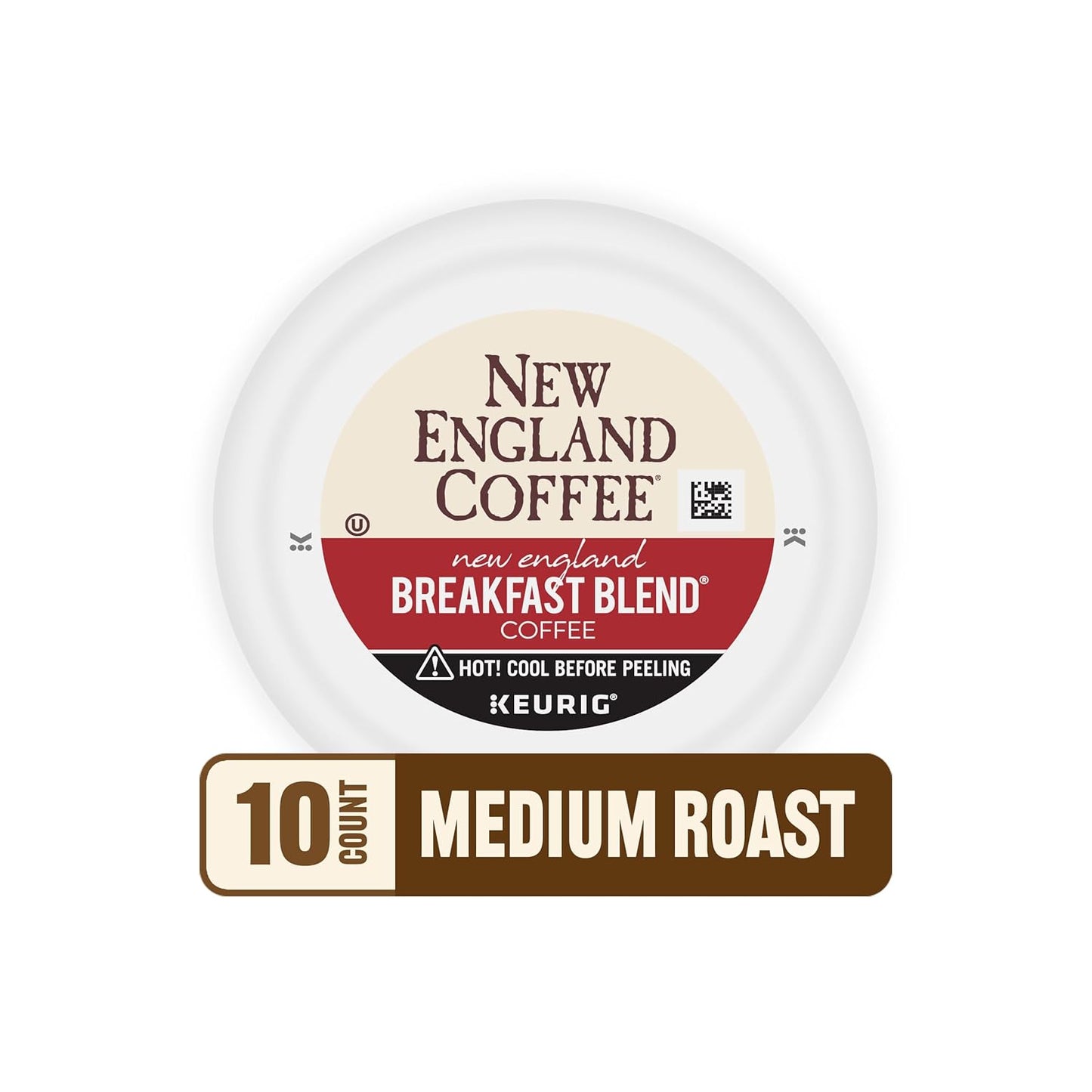 New England Coffee Breakfast Blend Medium Roast Single Serve Pods, 10ct Box (Pack of 1)