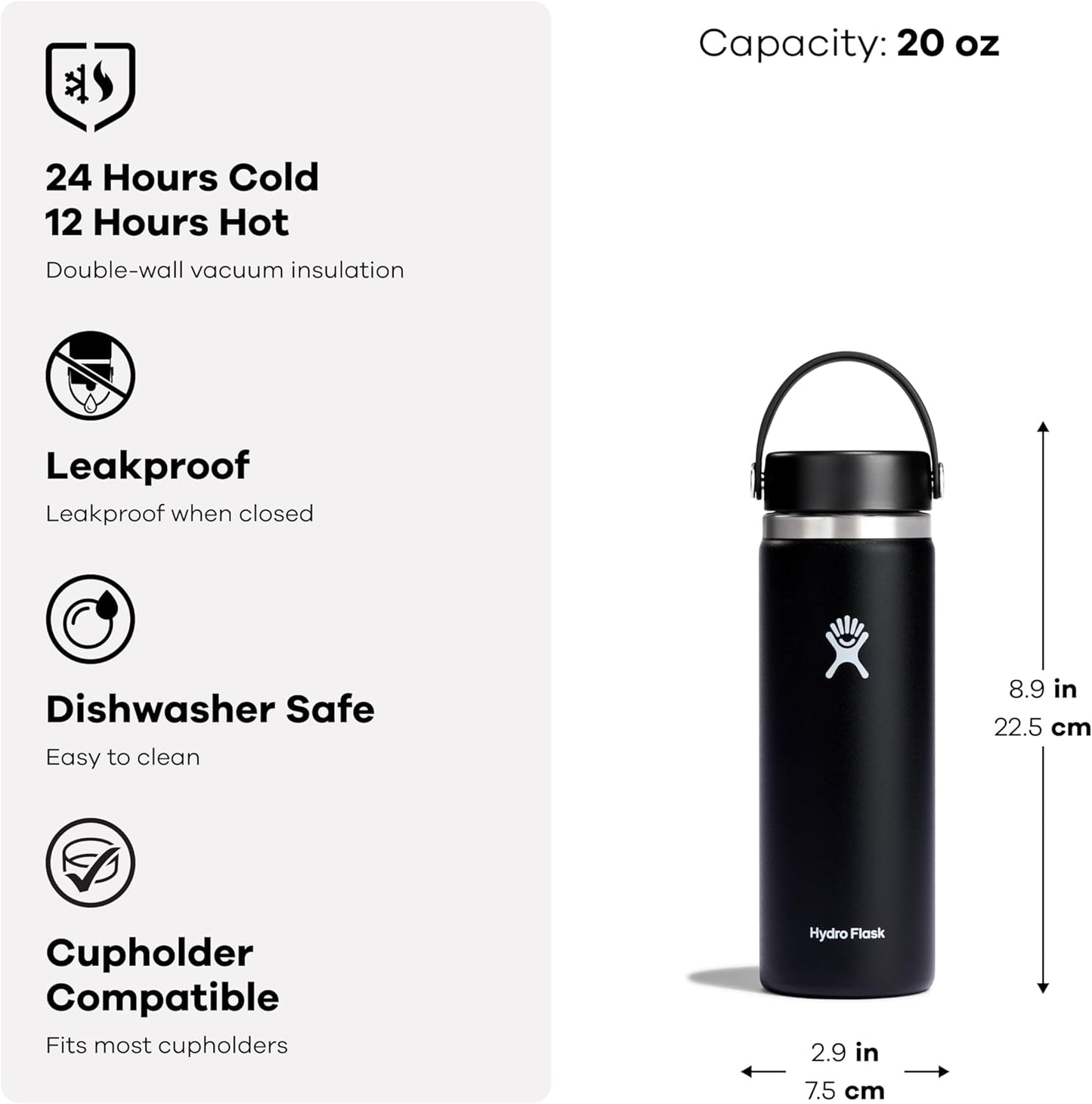 Hydro Flask 20 Oz Wide Flex Cap Tonal Trillium