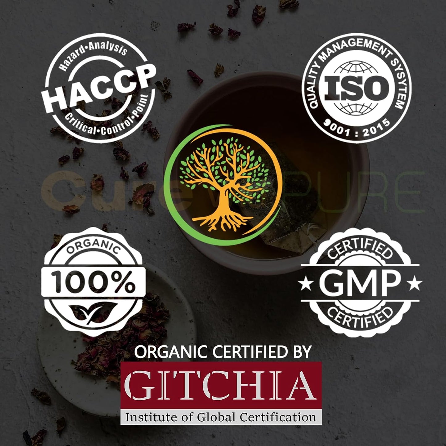 Cure wid Pure Organic Wormwood Herb Dried Cut & Sifted 4oz/114g - Artemisia Absinthium - Non-GMO,Preservative & Additives Free Wormwood Tea In Eco Friendly Resealable Pouch Traditional Herbal Remedy