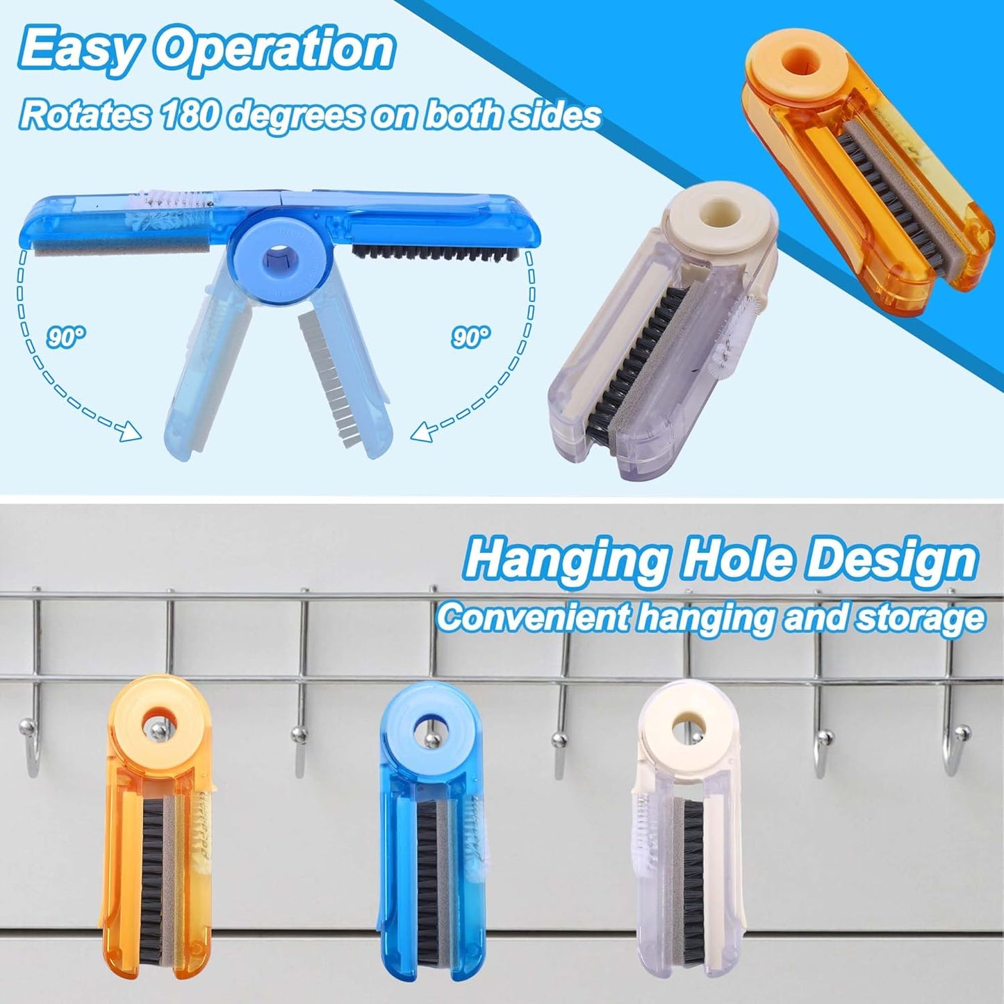 XANGNIER 4 in 1 Multifunctional Cleaning Brush,3 Pack Water Bottle Cleaner Brush,Bottle Gap Cleaner Brush,Cup Cover Cleaning Brush,Cup Crevice Cleaning Tools,Home Kitchen Cleaning Tools