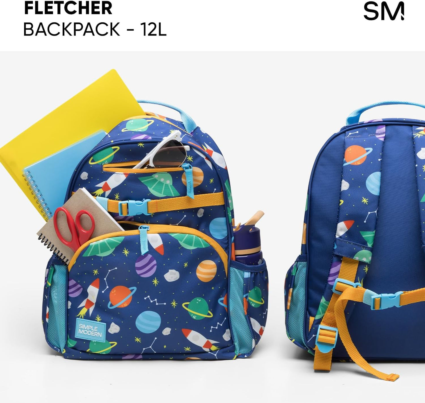 Simple Modern Medium Sesame Street Toddler Backpack for School Girls and Boys | Kindergarten Elementary Kids Backpack | Fletcher Collection | Kids - 15" tall | Sesame Street Pals