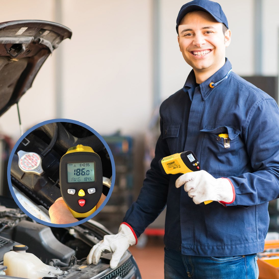 eT650D Temperature Gun by ennoLogic - Dual Laser Non-Contact Infrared Thermometer -58°F to 1202°F - NIST Option Available - Accurate Digital Surface IR Thermometer (Not for Body Temp)