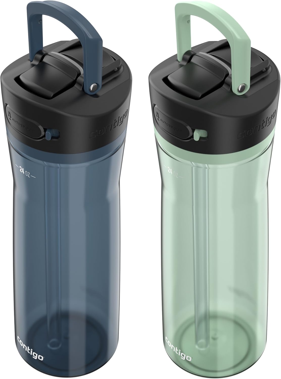 Contigo Ashland 2.0 AUTOSPOUT Water Bottle, 24 oz, Blueberry; Agave (Pack of 8)