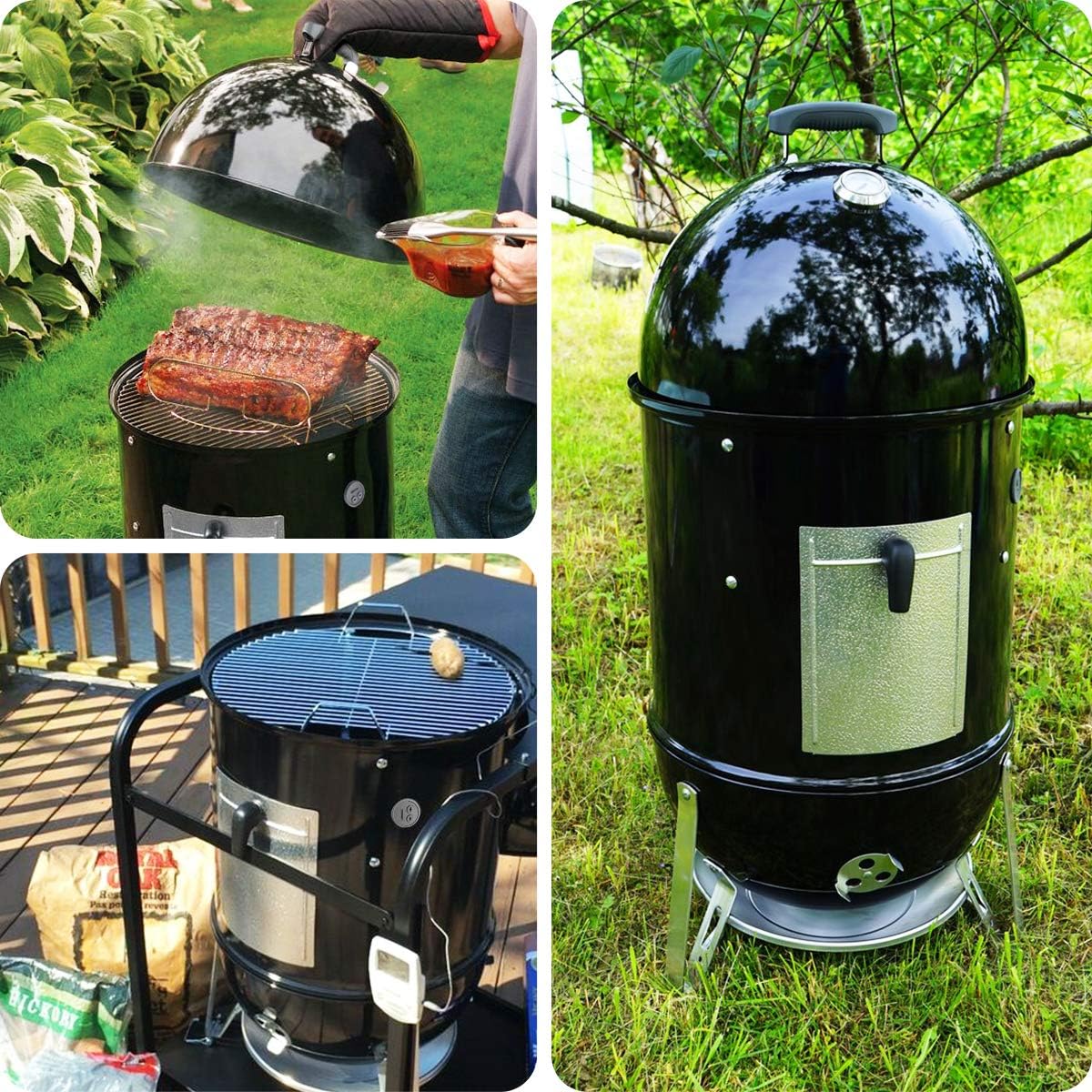 3 Pack Meat Thermometer Probe Grommet for Grill, Replacement for Weber 85037 Smokey Mountain Cookers Accessories, and Other Grills Probes Port