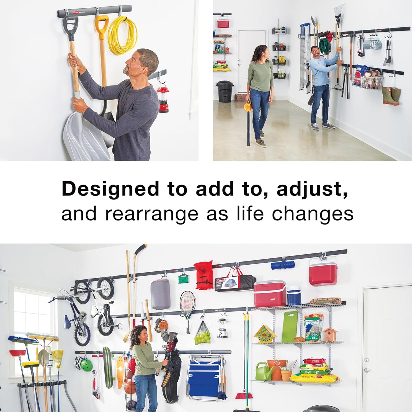 Rubbermaid FastTrack Ladder Hook Garage Wall/Ladder Hanger Wall Mount and Heavy Duty Organization for Home/Garage/Wall/Shed