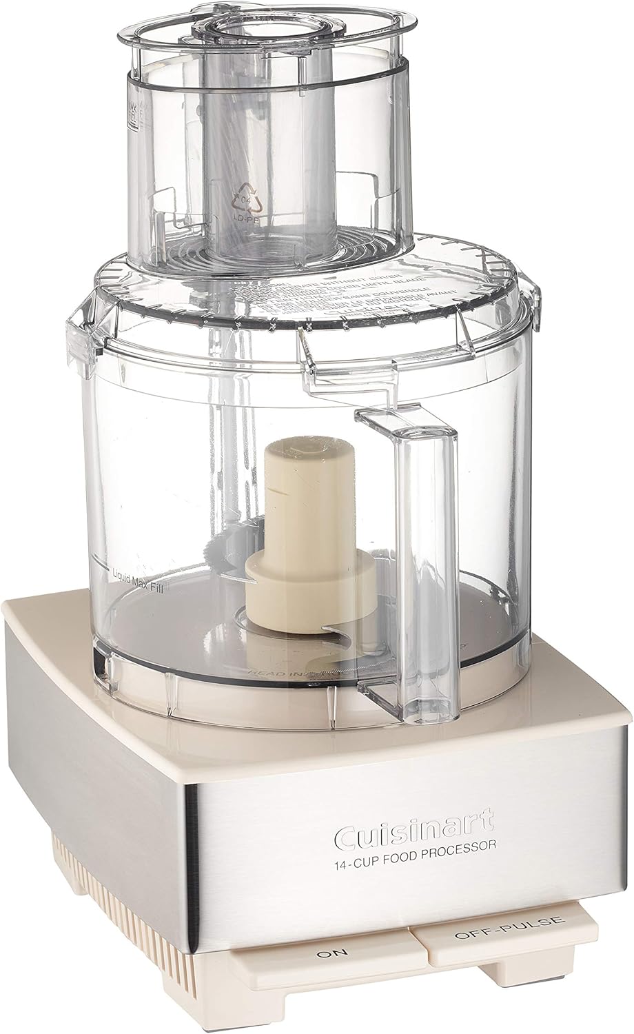 Cuisinart Food Processor 14-Cup Vegetable Chopper for Mincing, Dicing, Shredding, Puree & Kneading Dough, Cream Stainless Steel, DFP-14CRM