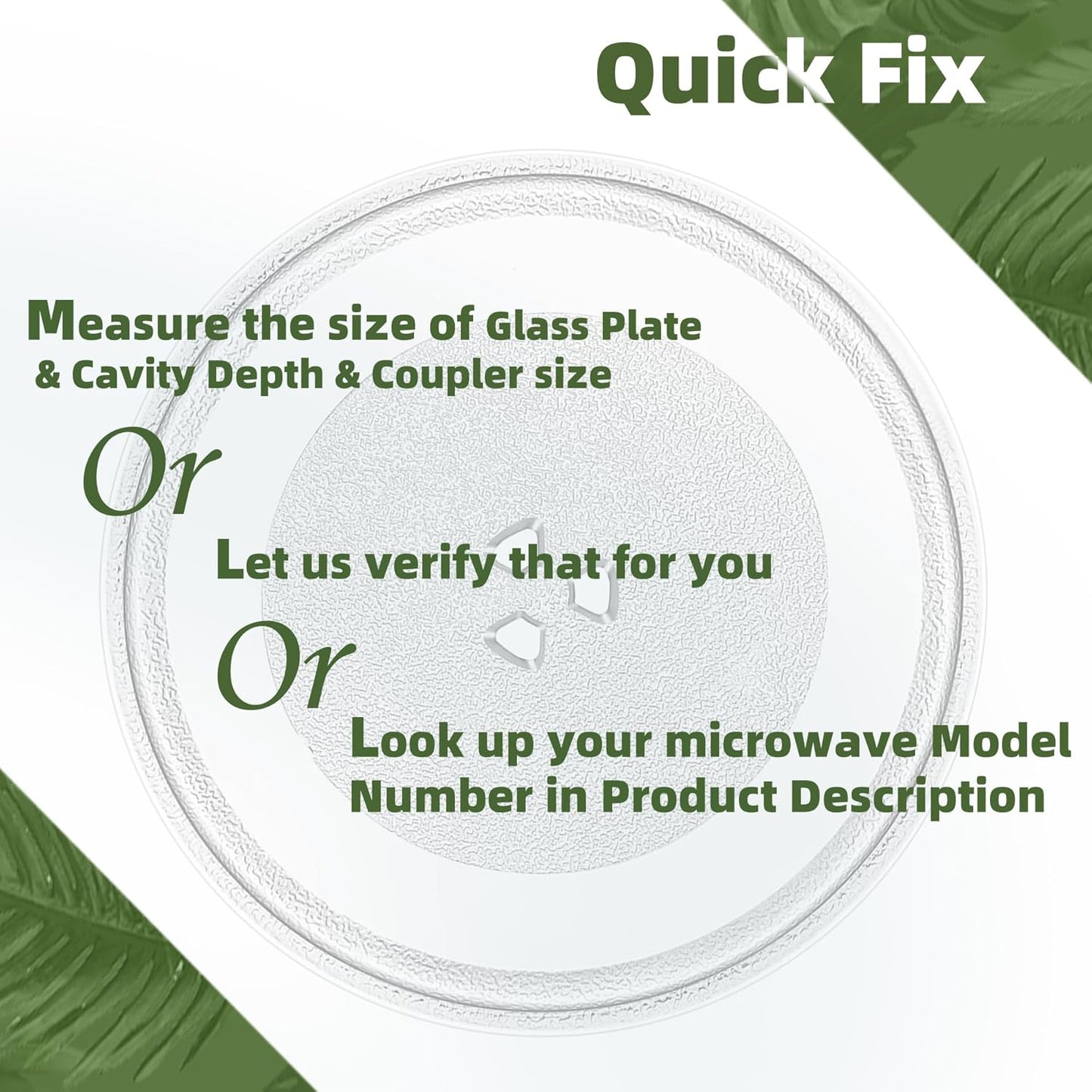 12" Whirlpool Microwave Glass Plate Replacement W11367904 W11291538 W10337247 W11443145, Compatible with Whirlpool Microwave Glass Turntable Plate WMH31017 WML55011 Whirlpool 12 Inch Microwave Plate