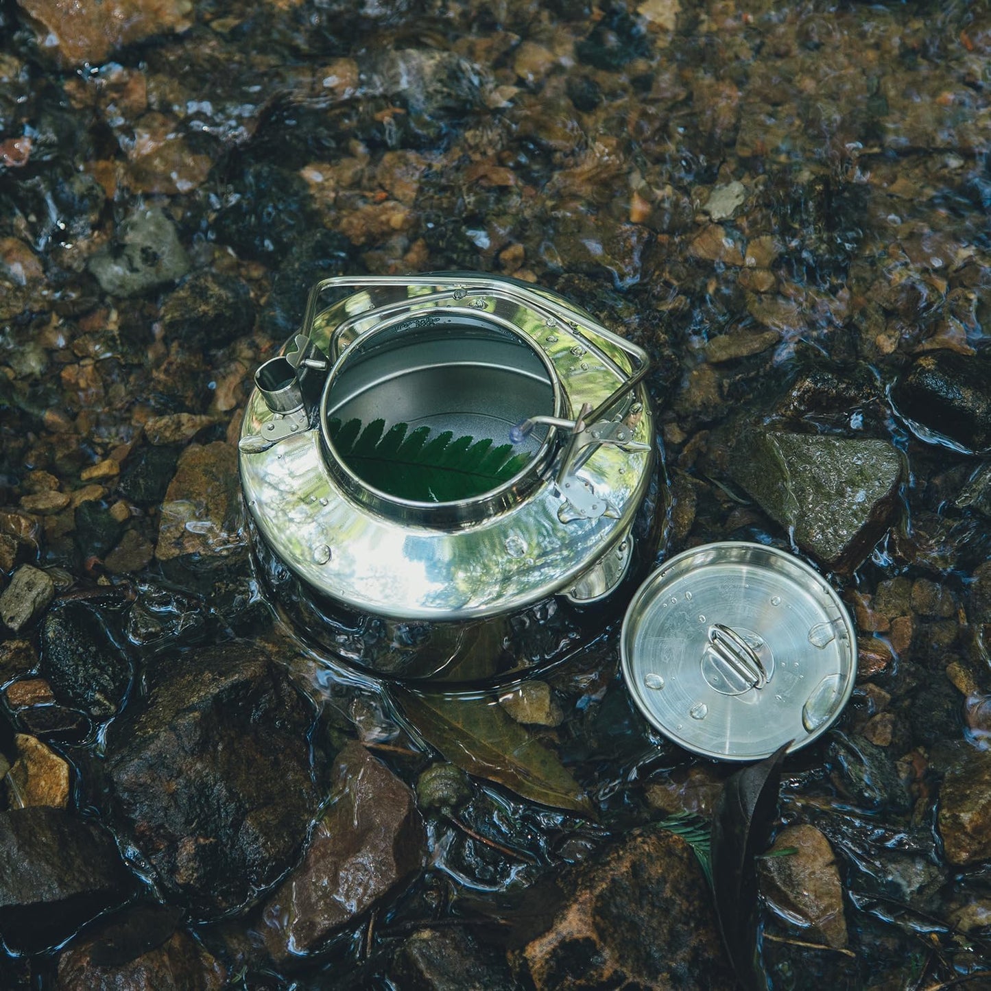 Fire-Maple Antarcti Portable 0.6 Liter Lightweight Stainless Steel Camping Kettle | Durable and Portable Camp Tea Pot | Ideal for Bushcraft and Outdoor Campfire Use