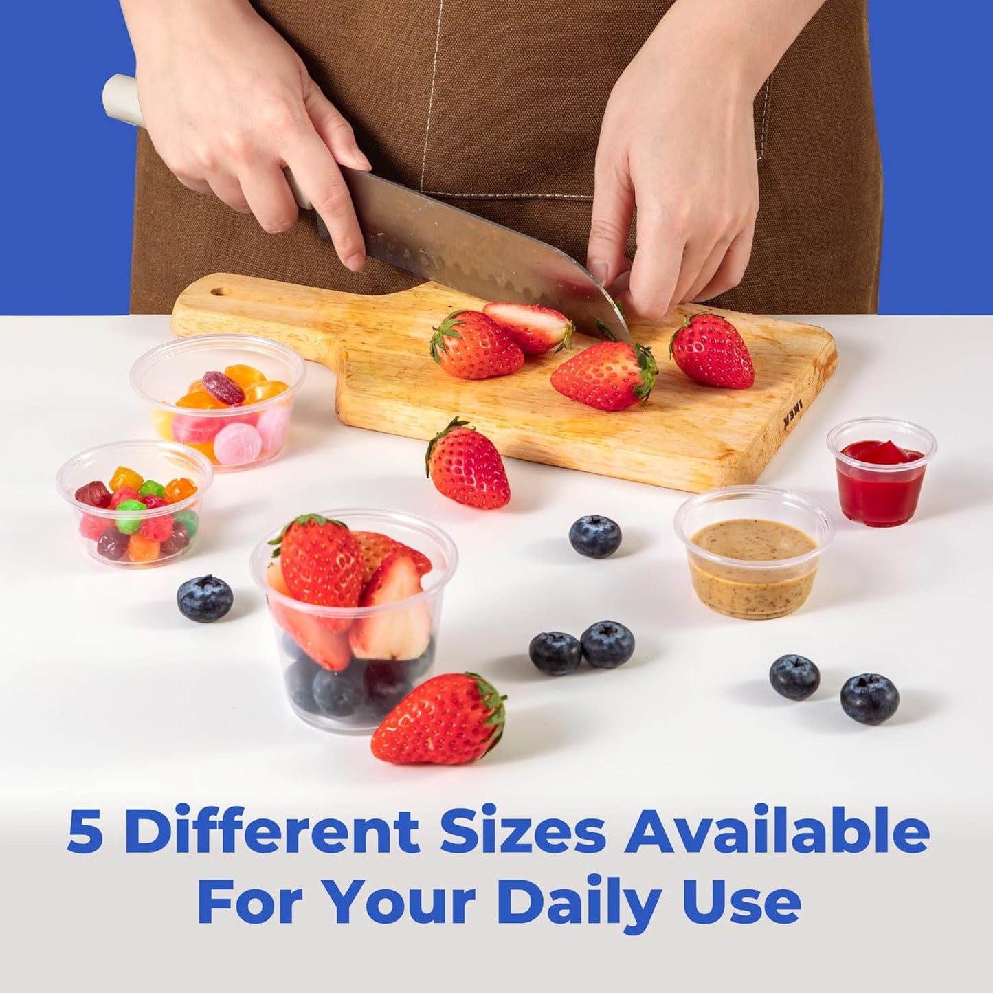 Fit Meal Prep 2500 Pack 4 oz BPA Free Condiment Cups No Lids, Disposable Jello Shots Containers, Small Dipping Sauce Cups, Plastic Ramekins in Bulk, Stackable Souffle Cups for Sample, Portioning