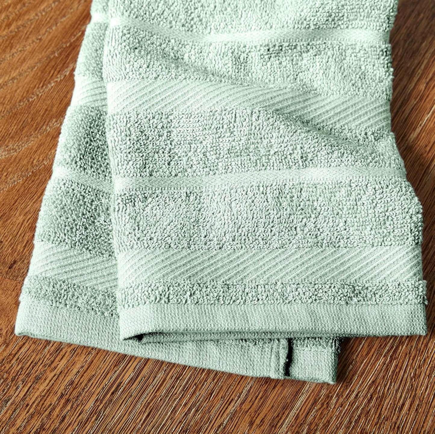 KitchenAid Albany Kitchen Towel 4-Pack Set, Pistachio/White, 16"x26"