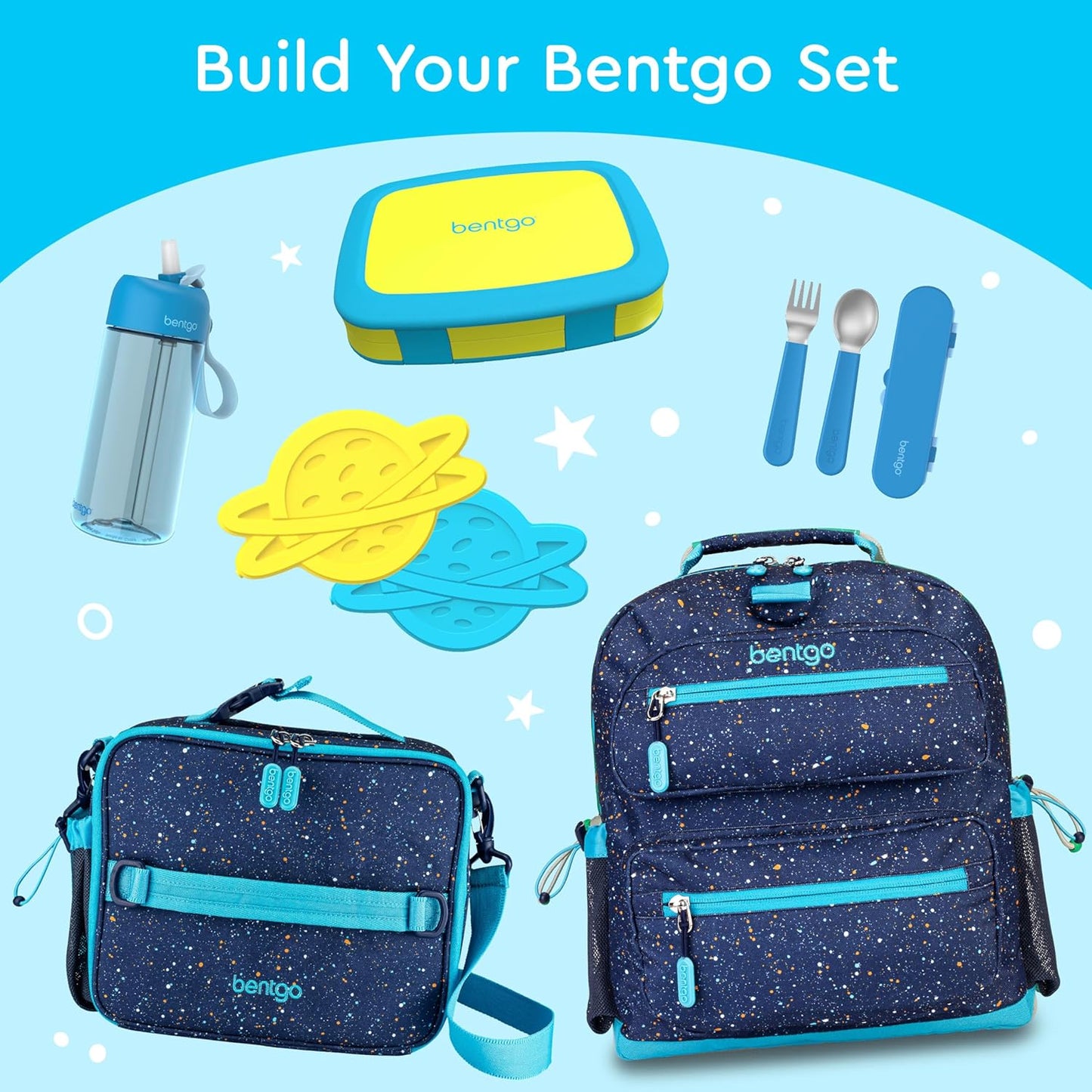Bentgo Kids Bento-Style 5-Compartment Leak-Proof Lunch Box - Ideal Portion Sizes for Ages 3 to 7 - Durable, Drop-Proof, Dishwasher Safe, PFAS & BPA-Free & Made with Food-Safe Materials (Citrus Yellow)