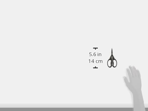 Tim Holtz Small Scissors - 5 Inch Mini Snips with Micro Serrated Blade - Craft Tool for Cutting Paper, Fabric, and Sewing - Titanium with Black Comfort Grip Handles