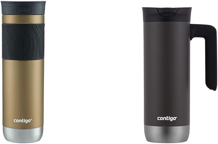 Contigo Byron 24oz & Superior 20oz Stainless Steel Travel Mugs with Leak-Proof Lids