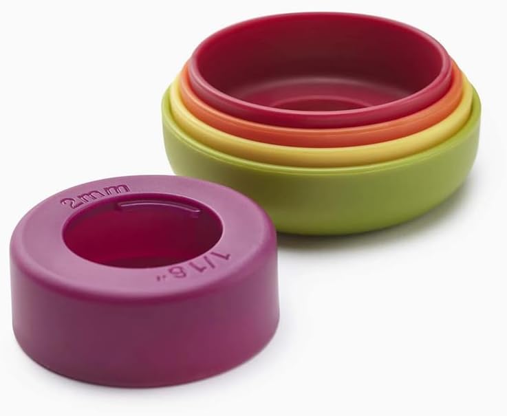 Joseph Joseph PrecisionPin - Rolling Pin with adjustable pastry thickness, Baking and dough rollers, Beech Wood, Multicolor