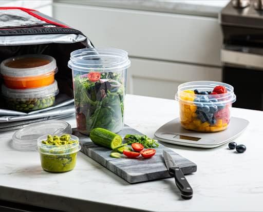 (4 Ounce 10 Pack) Clear Twist cap Containers Clear with Screw on Lids Twist Top Food Storage Freezer Containers