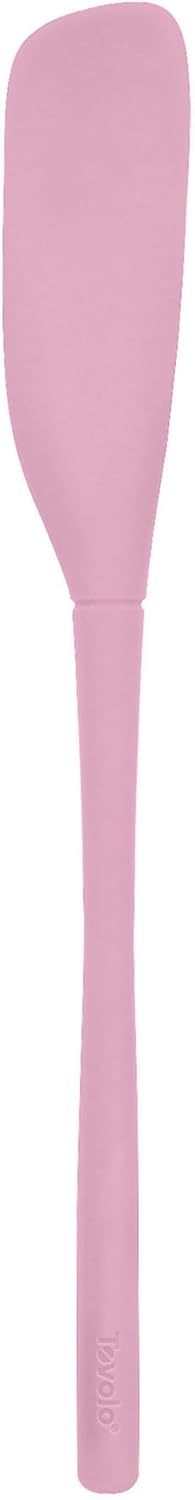Tovolo Flex-Core Silicone Spatula Jar Scraper - Long-Handled Rubber Spatula with Angled Head for Scooping & Scraping - Heat-Resistant Spatulas for Kitchen Use, Dishwasher Safe & BPA-Free