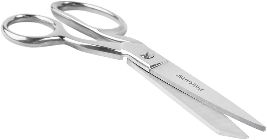 Fiskars Forged Scissors - 8" Stainless Steel - Paper and Fabric Scissors for Office, Arts, and Crafts - Silver