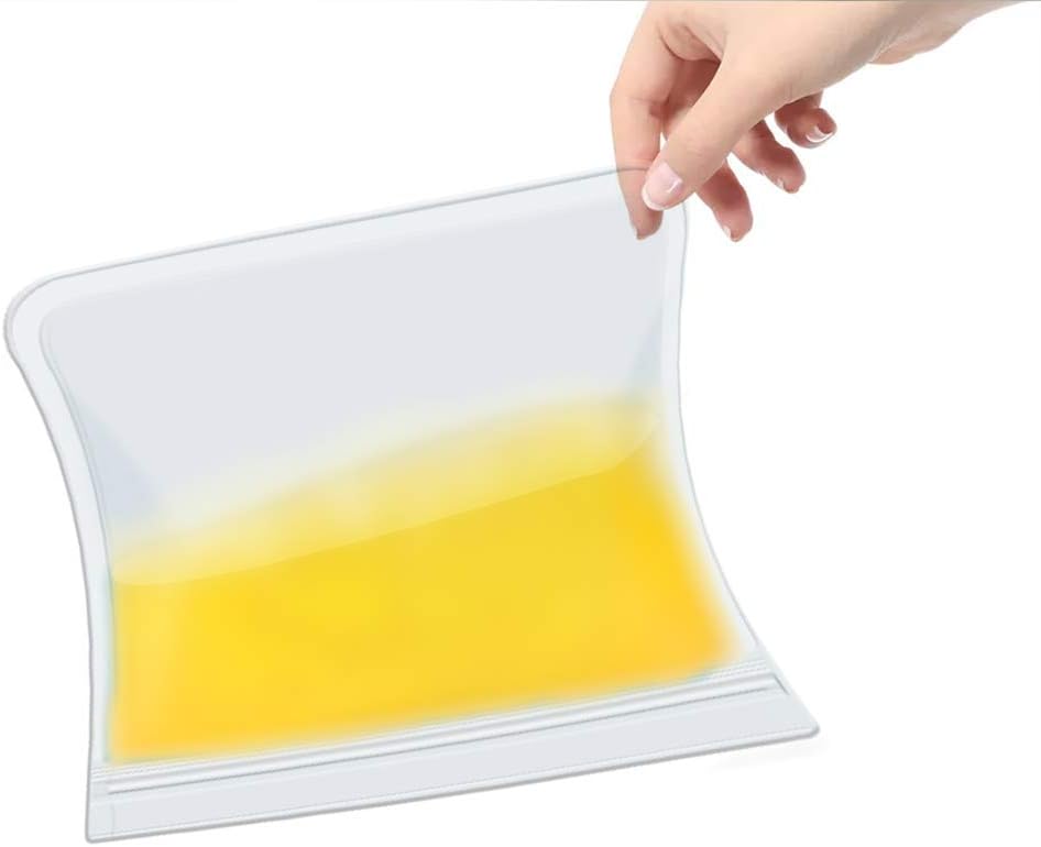 1/2 Gallon Freezer Bags Reusable Food Storage Bags for Vegetable, Liquid, Snack, Meat, Sandwich, 10.2x7.87 Inch, 10 Pack