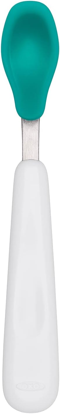 OXO Tot Feeding Spoon Set With Soft Silicone, Teal