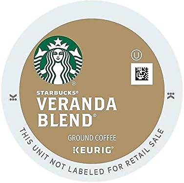 Starbucks K-Cup Coffee Pods, Starbucks Blonde Roast Coffee, Veranda Blend For Keurig Brewers, 100% Arabica, 1 Box (24 Pods)