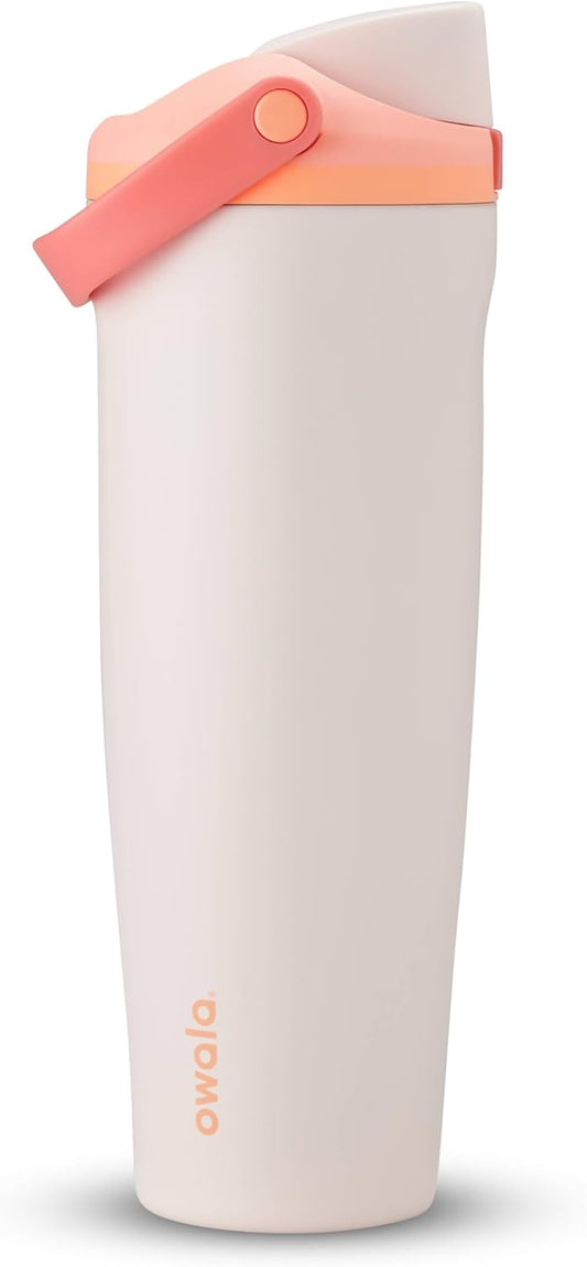Owala FreeSip Sway - Stainless Steel-40-oz.-Orange/Tan(Sparkling Sherbet)