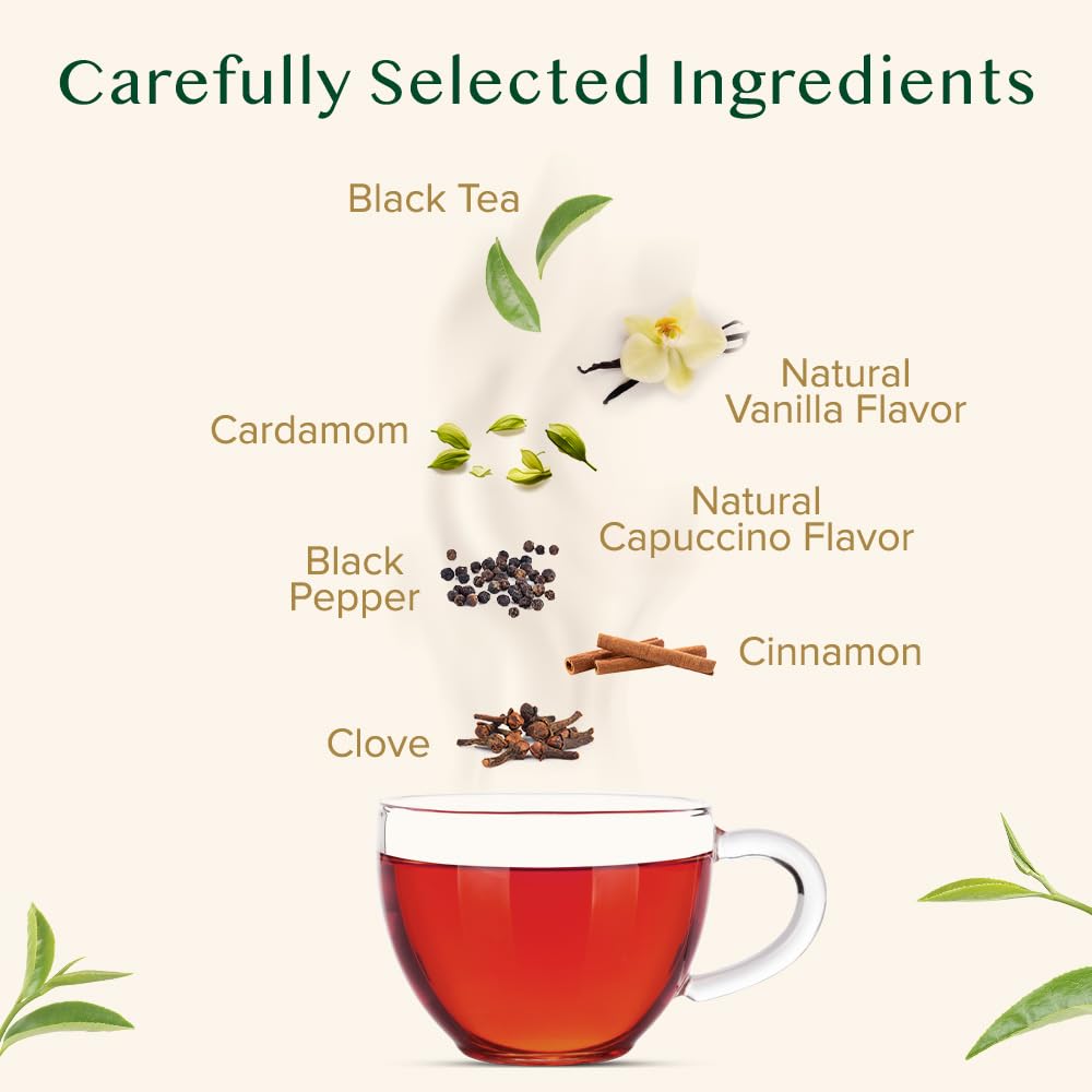 VAHDAM, Vanilla Spiced Chai Tea | 100 Tea Bags | Delicious Blend of Vanilla Masala Chai | Brew Hot, Cold or Iced