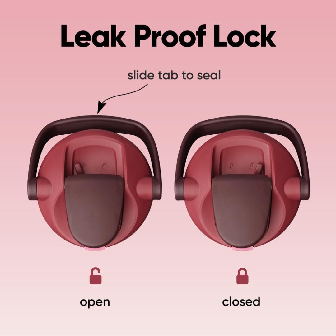 Owala FreeSip Sway Insulated Stainless Steel Water Bottle with Two-Way Spout, Built-In Straw and Bucket Handle, Made for Travel, School, and Sports, 40oz, BPA Free, Leak Proof, Black Cherry