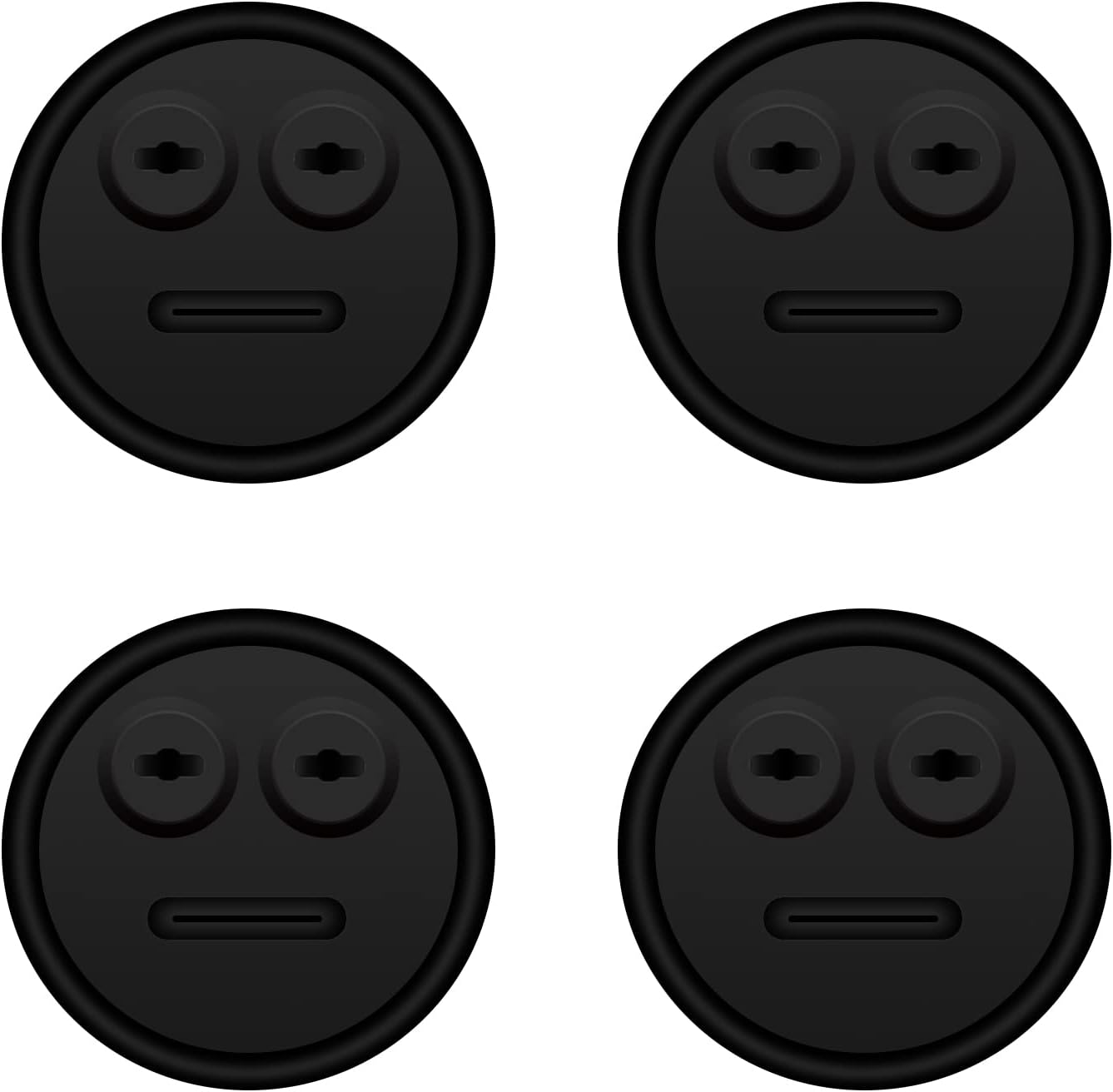 4-Pack Temp Probe Grommet for BBQ Grills, Replacement for Weber 85037 Smokey Mountain Accessories, and Other Smoker Grills Thermometer Probe Port (Black)