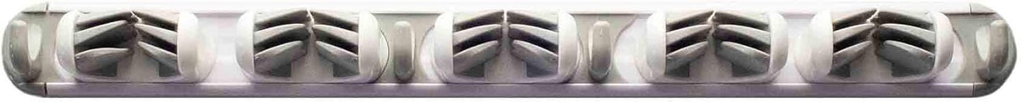 Evriholder Grip & Store Broom Holder 5 Position, Easy Way to Organize, Organized Laundry Room, Easily Store Tools and More, Strong Grip Technology, Gray