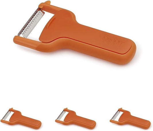 Joseph Joseph SafeStore Peeler, One Size, Orange (Pack of 4)