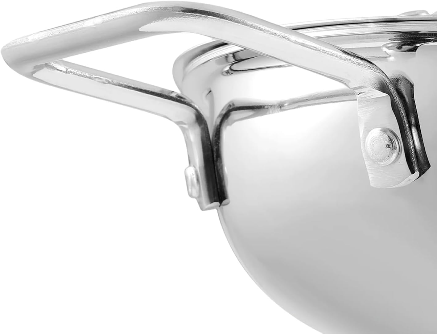 Vinod Platinum Triply Stainless Steel Kadai | Suitable For Indian Cooking, Sauces, Stews, Soups | Extra Deep, 26cm | Induction, Electric Friendly