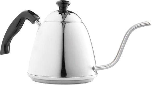 Fino Pour Over Gooseneck Coffee Kettle, 18/8 Stainless Steel, 6-Cup, 1L Capacity