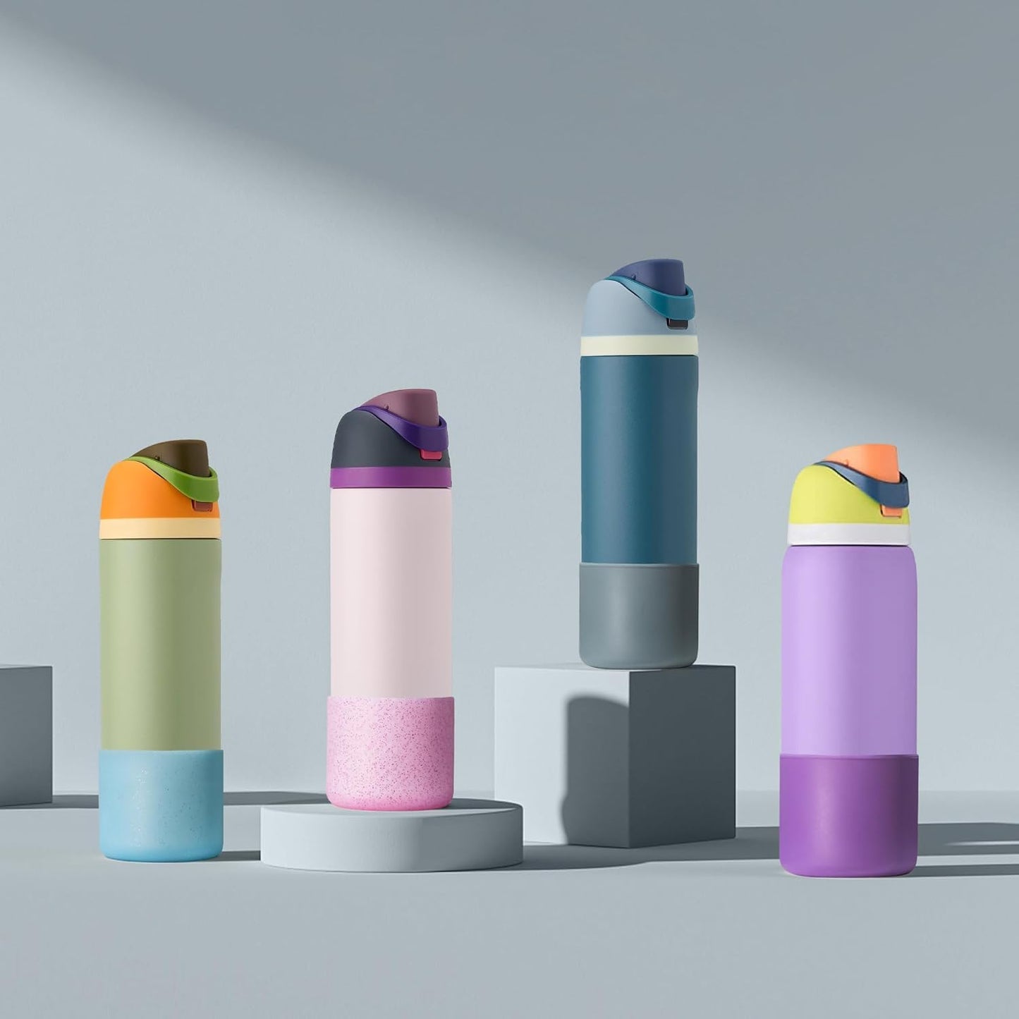 Silicone Boot for 40 oz Owala Water Bottles, Anti-Slip Protective Sleeve for Owala Twist & FreeSip & Flip Insulated Water Bottle, Boot Bottom Base (Green)