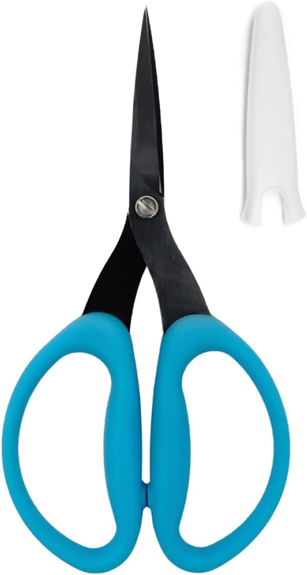 Karen Kay Buckley® Perfect Scissors™, Medium 6-inch #KKBPSM Micro-Serrated Non-Slip Blades for Appliqué, Fabric Trimming, Quilting, Sewing, Patchwork, Crafts. Sharp Blades Grip and Cut Many Layers