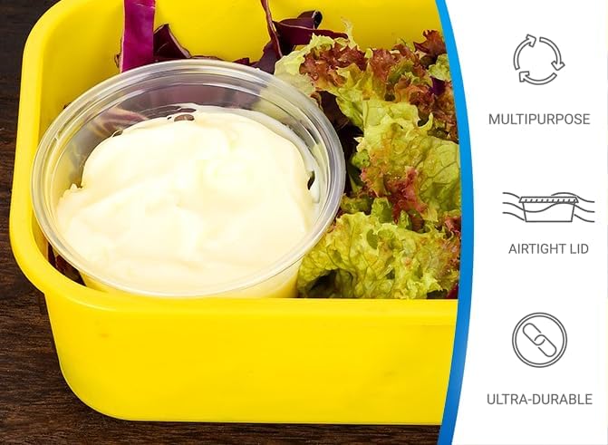 [5.5 OZ, 50 Sets] EDI Clear Disposable Plastic Portion Cups with Leakproof Lids | Jello Shot/Souffle Cups| Condiment and Dipping Sauce Cups | BPA Free | Recyclable