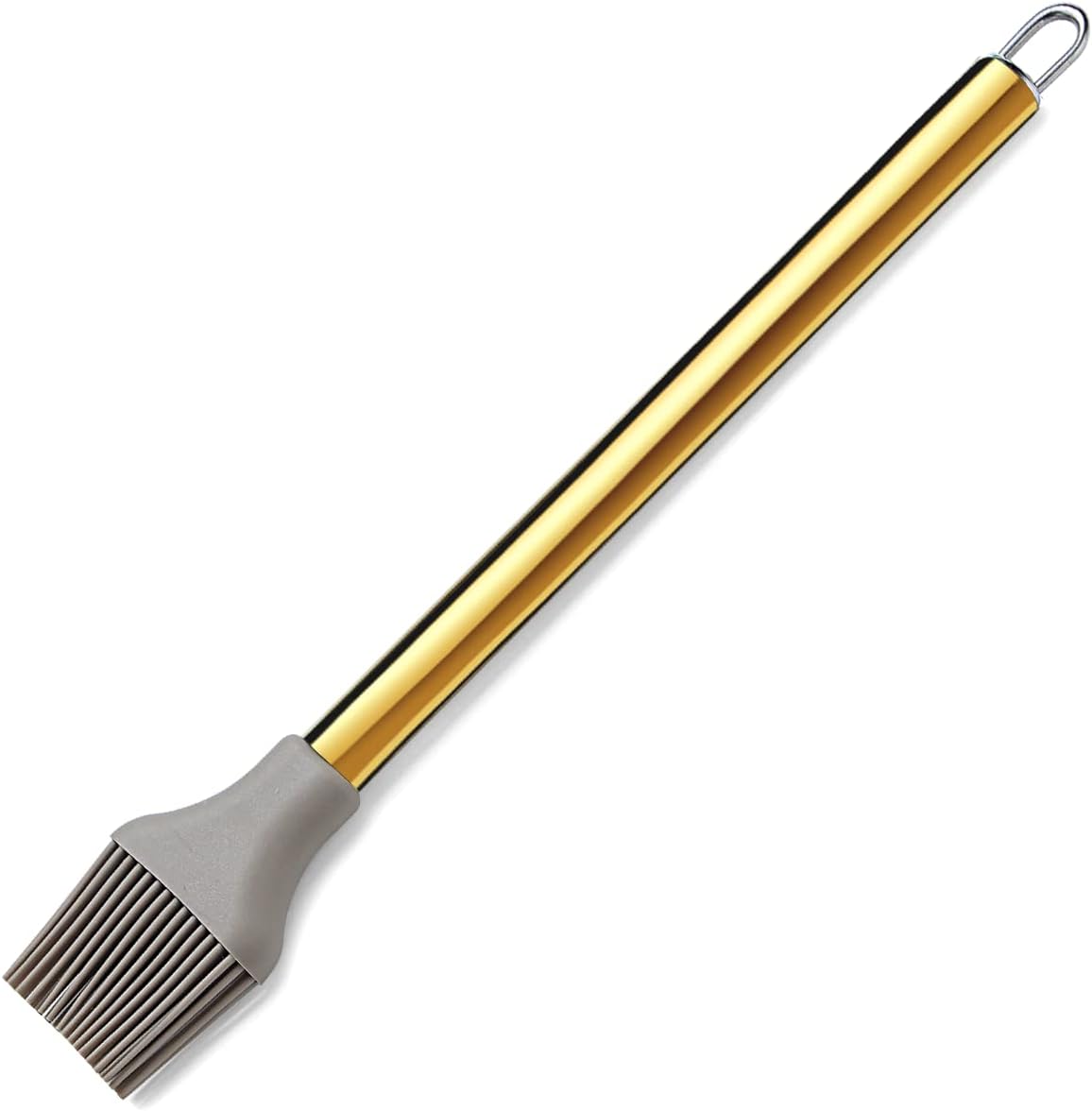 Gold Basting Brush, Berglander Non-stick Silicone Kitchen Brush For Cooking With Titanium Gold Plating Handle, Barbeque Brush, Pastry Brush, BBQ Brush, Dishwasher Safe, Easy to Clean