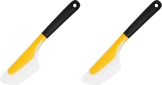 OXO Good Grips Small Flip and Fold Silicone Omelet Turner, Yellow/Black (Pack of 2)