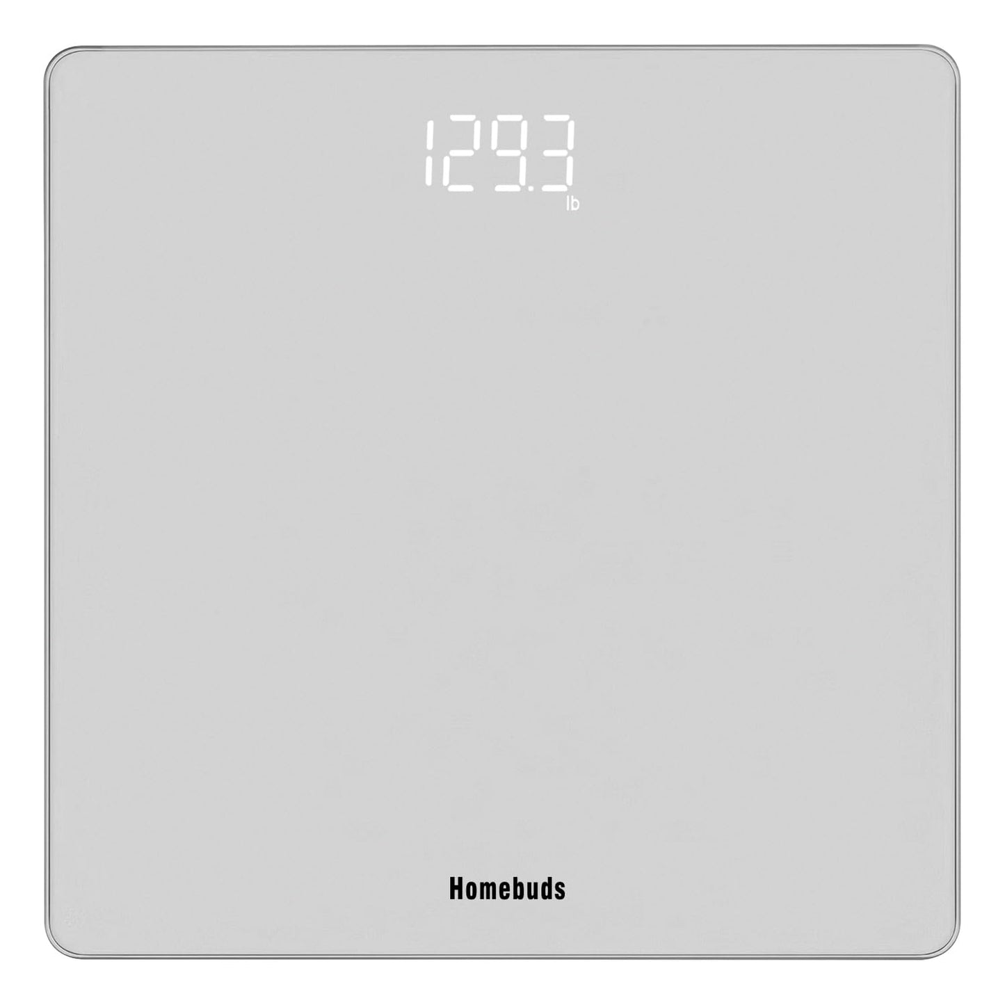 Homebuds Digital Bathroom Scale for Body Weight, Weighing Professional Since 2001, Crystal Clear LED and Step-on, Batteries Included, 400lb/182kg, Silver
