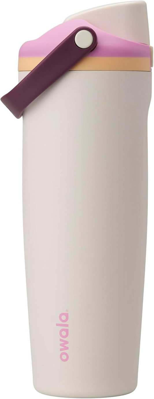 Owala FreeSip Sway Insulated Stainless Steel Water Bottle with Two-Way Spout, Built-In Straw and Bucket Handle, Made for Travel, School, and Sports, 30oz, BPA Free, Leak Proof, Daybreak