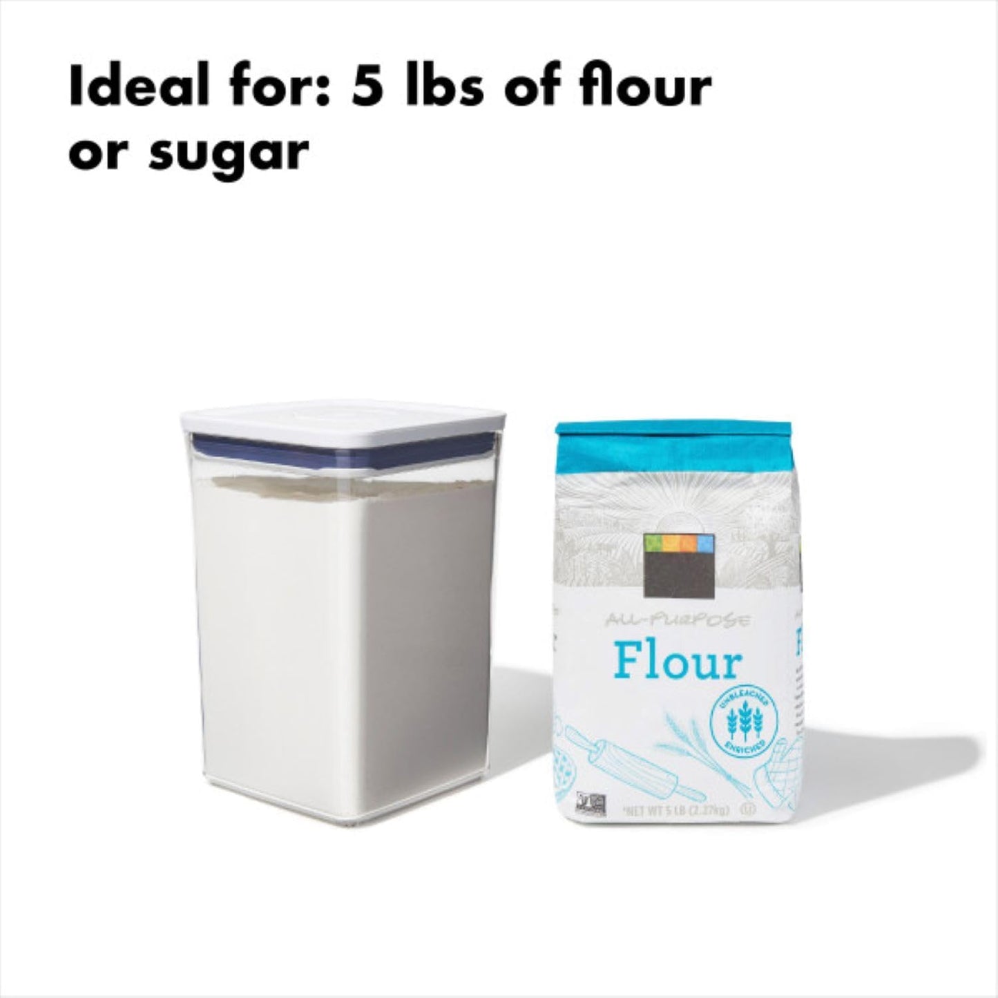 OXO Good Grips POP Container - 4.4 Qt/4.2 L, Airtight Food Storage Containers (Pack of 4)